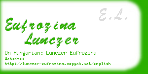 eufrozina lunczer business card